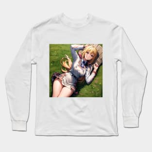 charlotte laying Long Sleeve T-Shirt